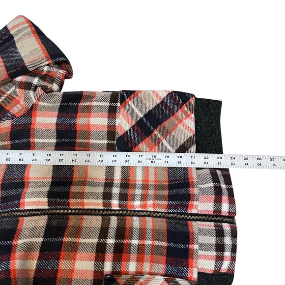 Knox Rose Women's Plaid Zip-Front Bomber Jacket Sherpa Collar Small - Picture 8 of 8